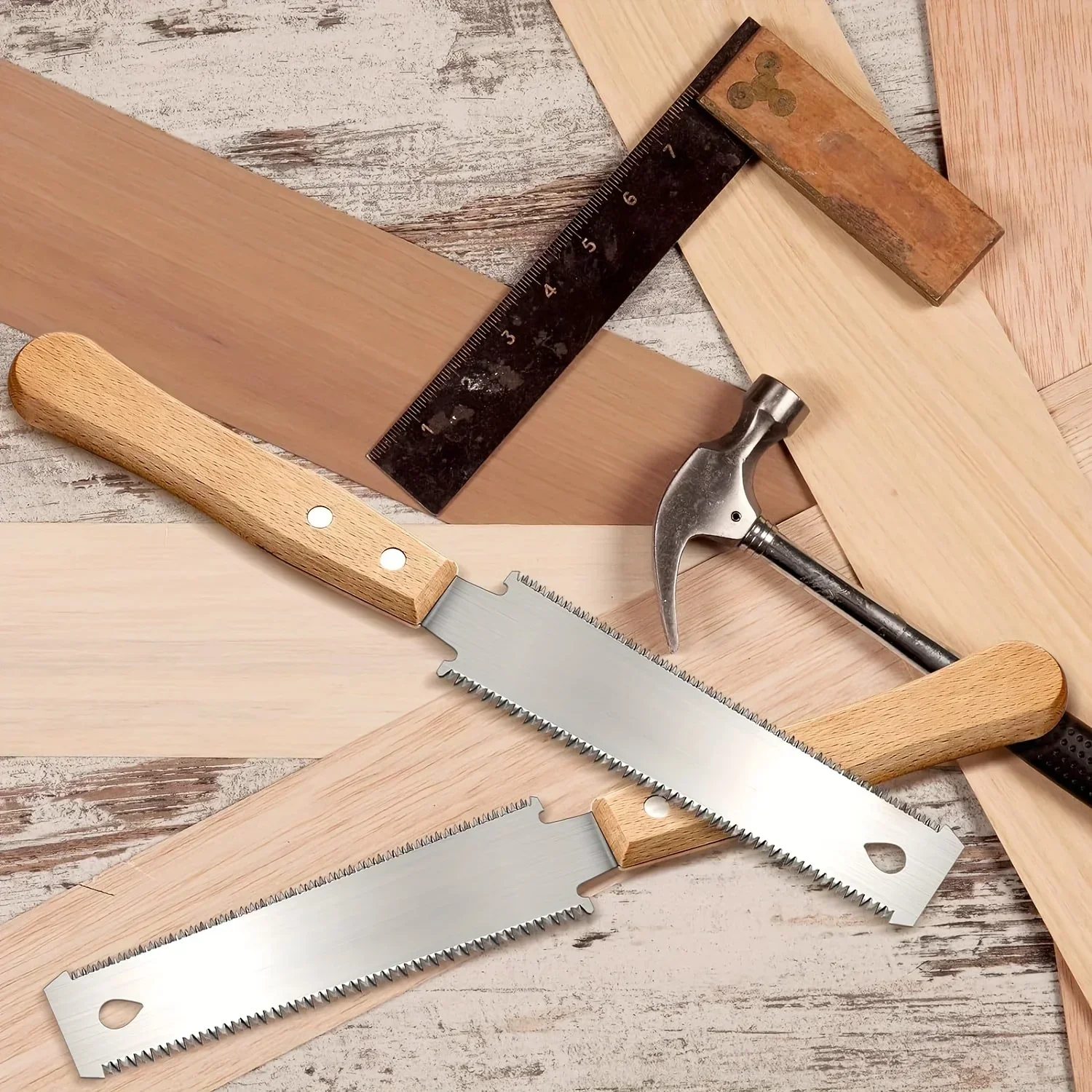 Небольшая ручная пила с двойным лезвием 6-дюймовая для деревообработки резка