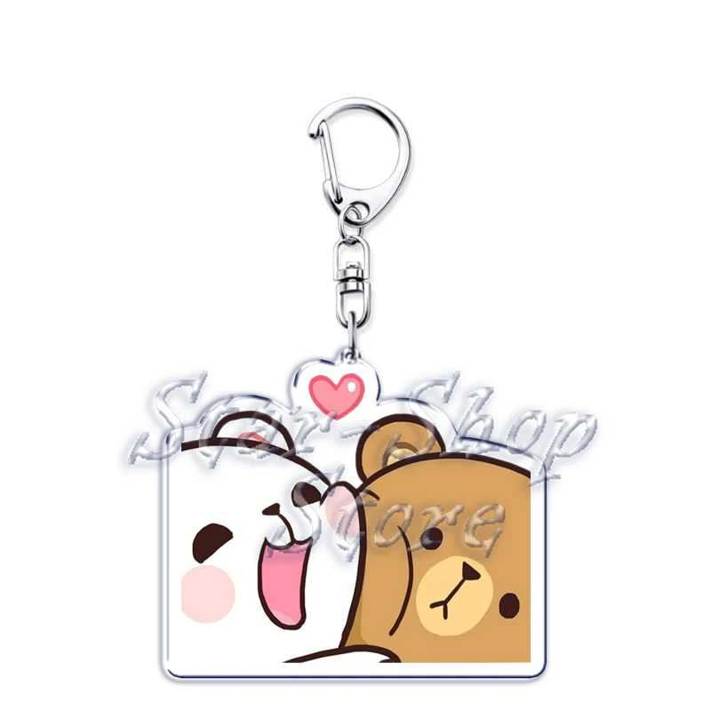 Милые брелки с медведями для пар кулон в форме сердца брелок аксессуаров сумка