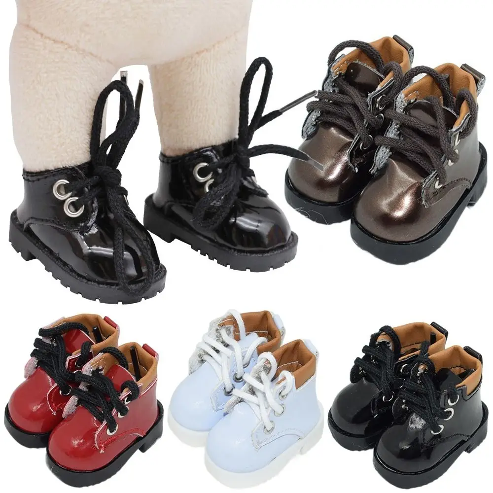 

1 Pair 5*2.6*4CM Doll Shoes For 1/6 15CM Idol Dolls Miniature Boots PU Leather Changing Dressing Game Playing House Toys