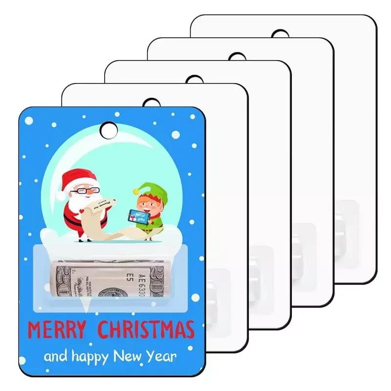 

Christmas Money Card Ornament Christmas Creative Hanging Cash Card Lip Gloss Holder Christmas Tree Ornaments Funny Money