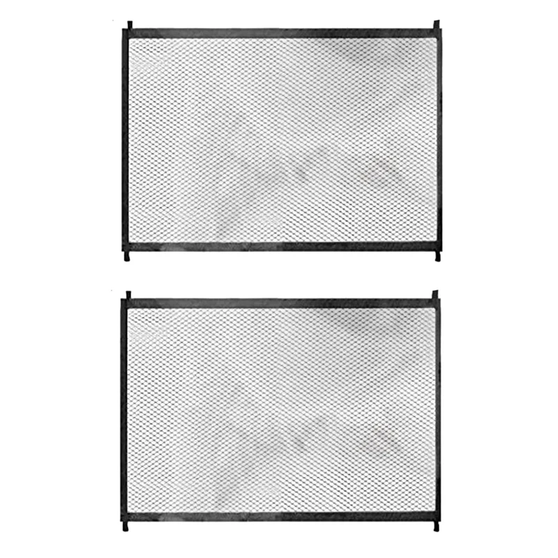 

2X Pet Safety Guard Mesh Dog Gate,Pet Gate Magic Gate For Dogs, Folding Safety Gates Install Anywhere Wide Safety