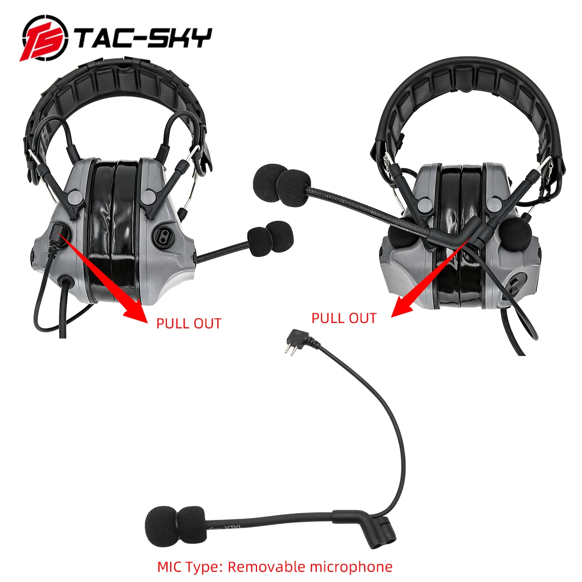 Новая Съемная повязка на голову TAC-SKY COMTAC III с шумоподавлением и усилением звука