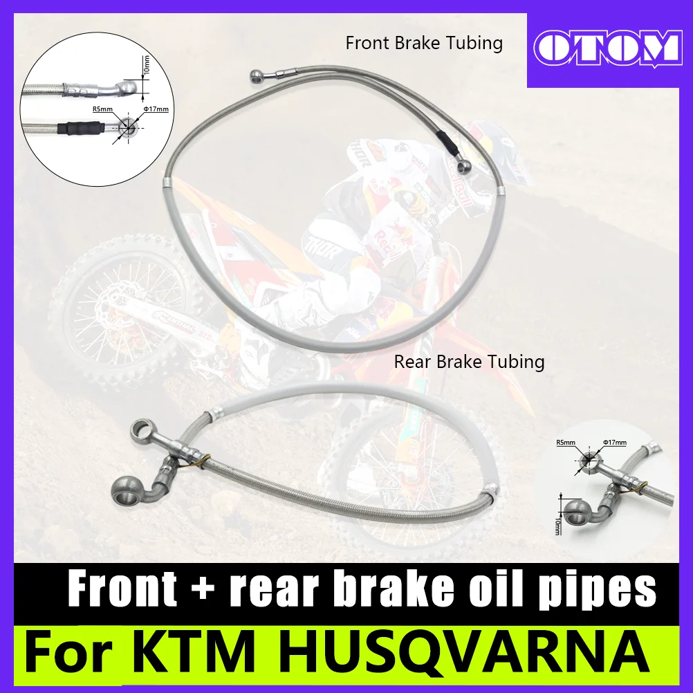 Фото Передний и задний тормозной кабель для мотоцикла KTM HUSQVARNA, плетеный тормозной шланг для мотокросса, линия EXC 125 250 FC350 FX450, маслопровод №1