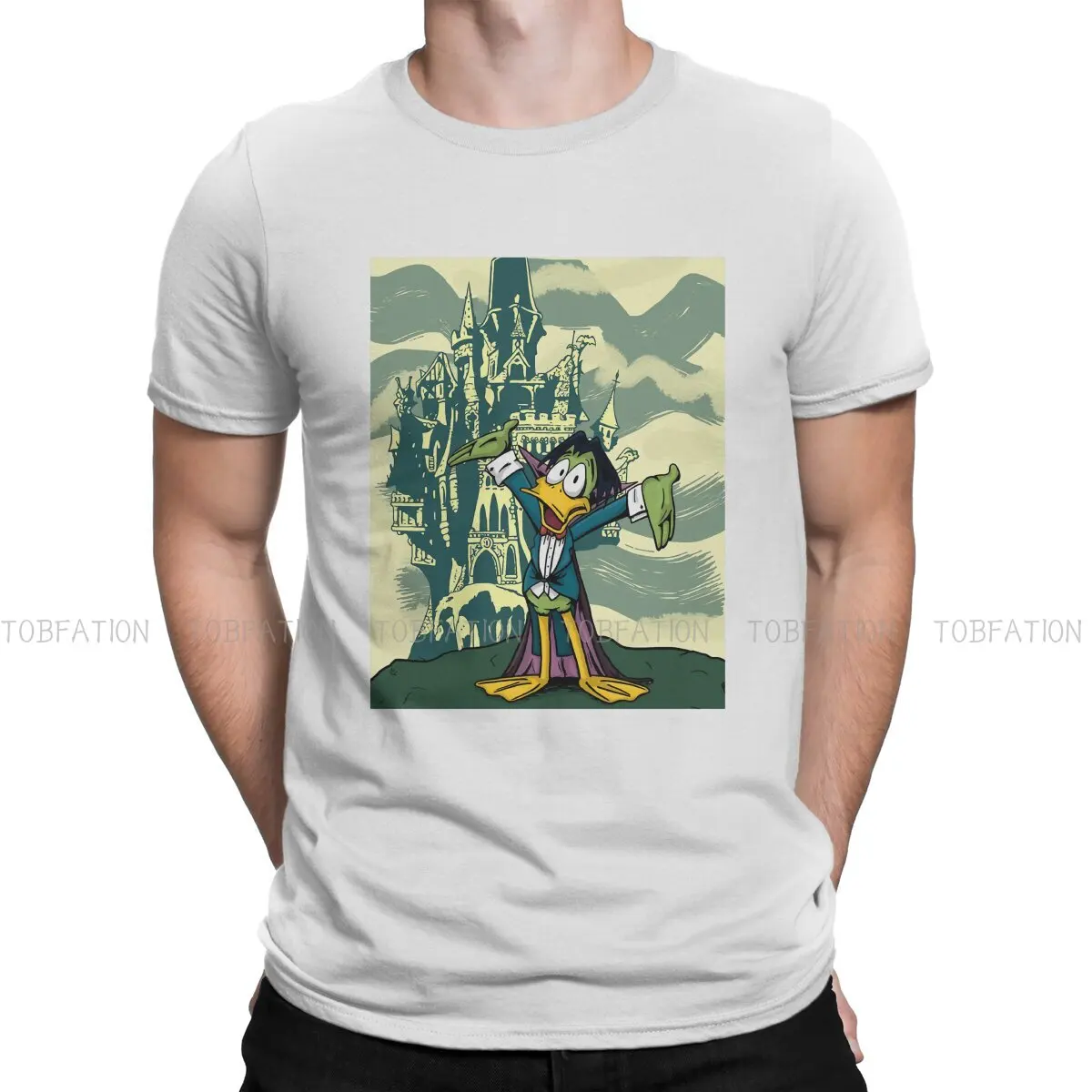 

Граф, Duckula, Крис, Рэндалл, футболки с круглым вырезом, вампир, утка, персонализированная Мужская футболка, забавная одежда, размер S-6XL