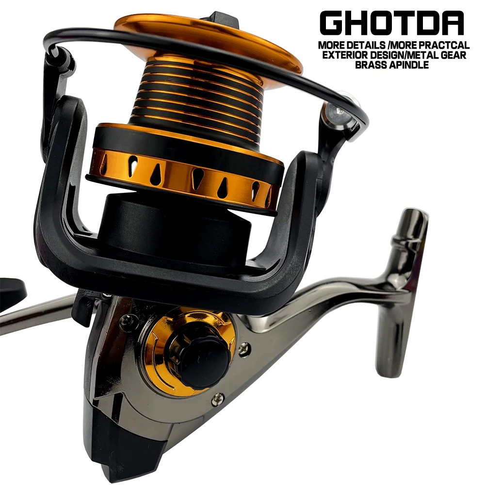 

Gapless Metal Head Spinning Wheel Gear Ratio Max Drag 12 Kg Saltwater Fishing Reel 4000 5000 6000 7000 8000 Series