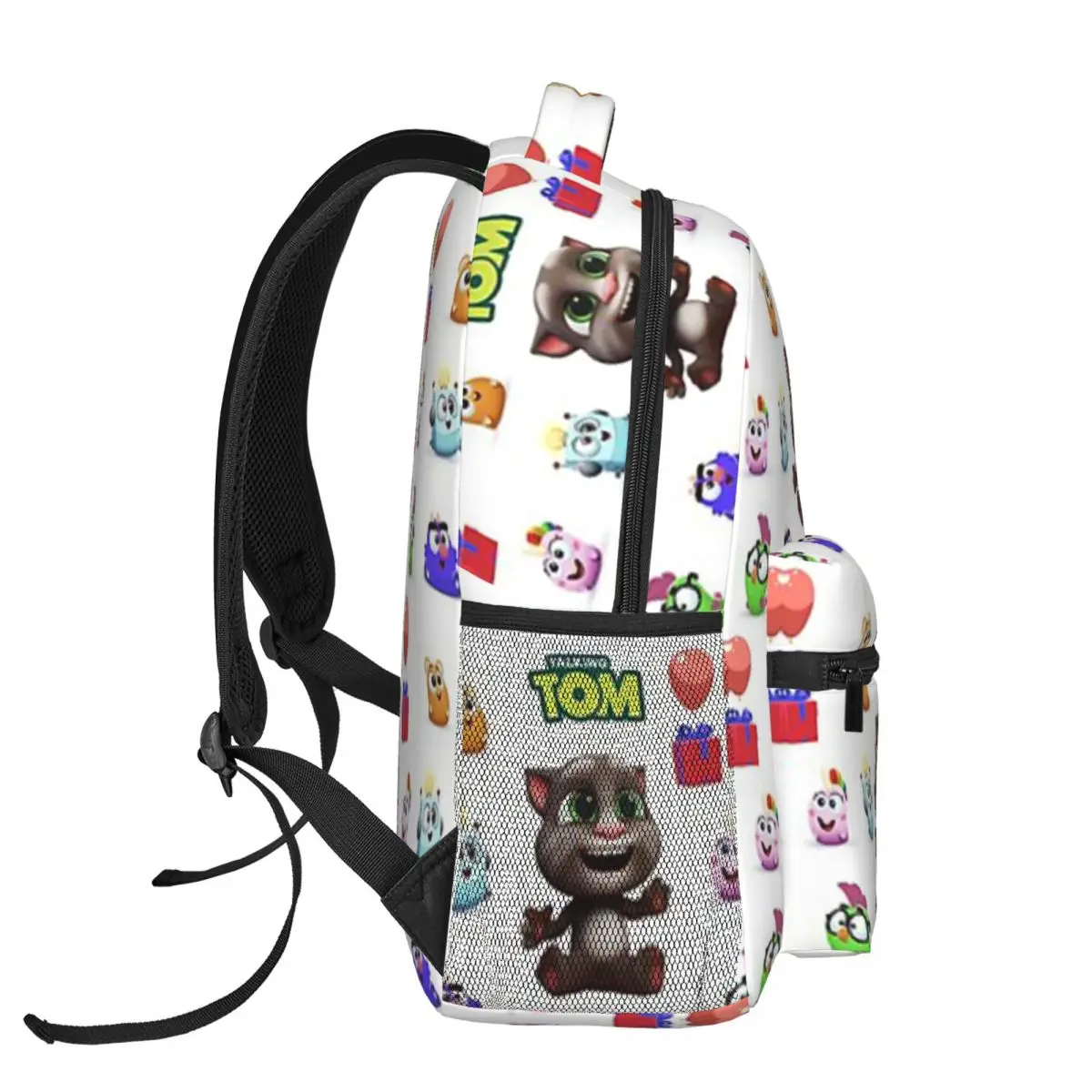 Фото Симпатичный рюкзак для школьников и студентов Cute Talking Tom Baby And Friends, холщовый, для начальной, средней и высшей школы, дорожная сумка, 17 дюймов №3