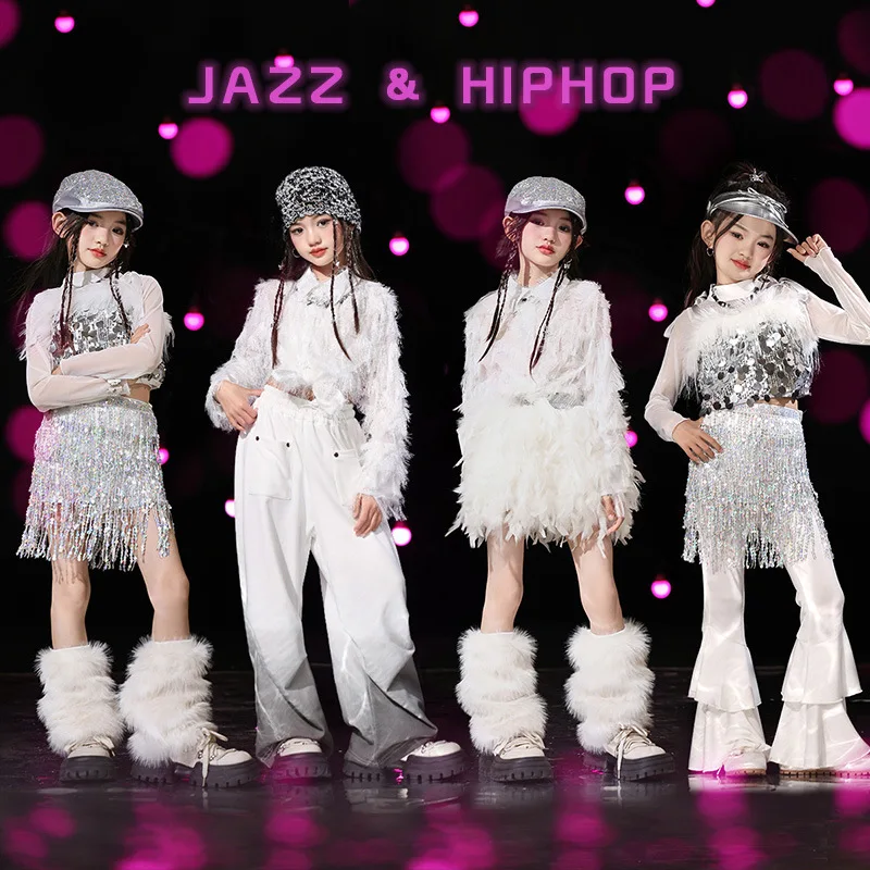 Хип-хоп для девочек K-pop сценические костюмы детские уличные танцевальные