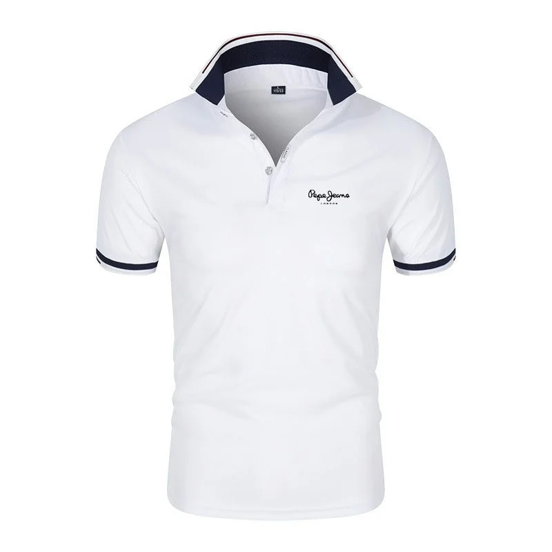 

Summer Men's Short Sleeve Top Cotton Embroidery Polo Casual Business T-shirt Golf Men's and Women's Sports Polo S-4XL