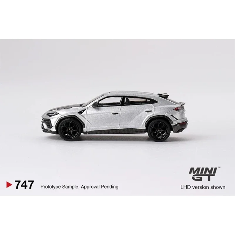 В наличии 1:64 MINIGT 747 Urus Performante Grigio Nimbus литая под давлением диорама коллекция