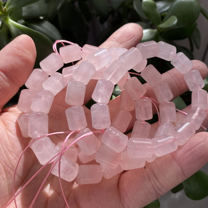 Натуральный розовый хрустальный браслет с бусинами женский розовыми