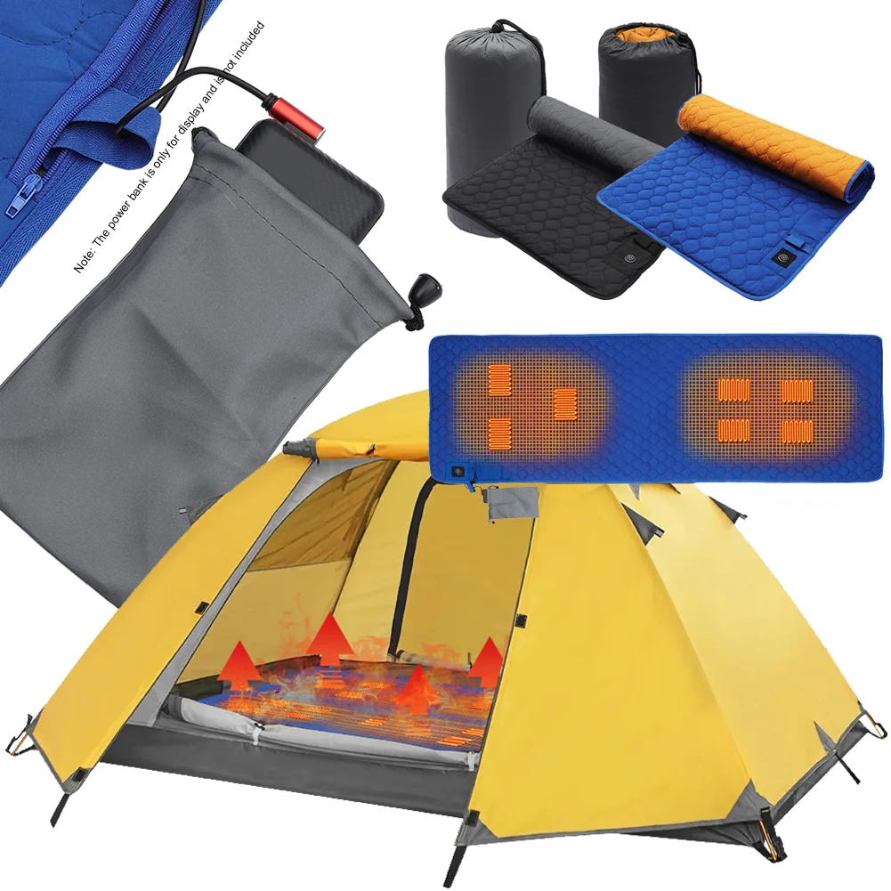 USB 7-зонный походный матрас с подогревом одеяло от 38 до 65 лет ℃ Грелка для сна