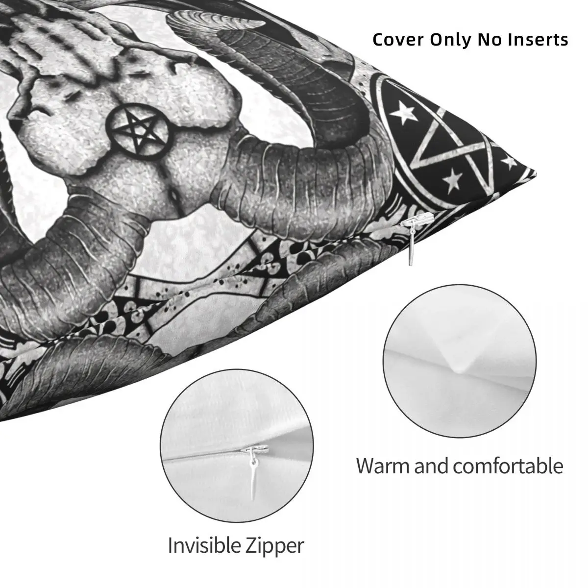 Сатанический Скелет с ОЗУ череп и крылья декоративная подушка для дома