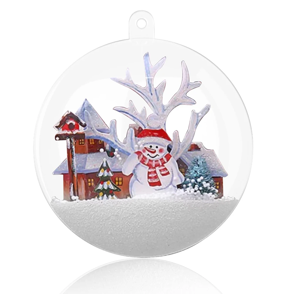 

Рождественские шары, Заполняемые и веселые прозрачные пластиковые шары для творчества, рождественские украшения, свадебные сувениры и подарки (10 шт. 5 8 см)