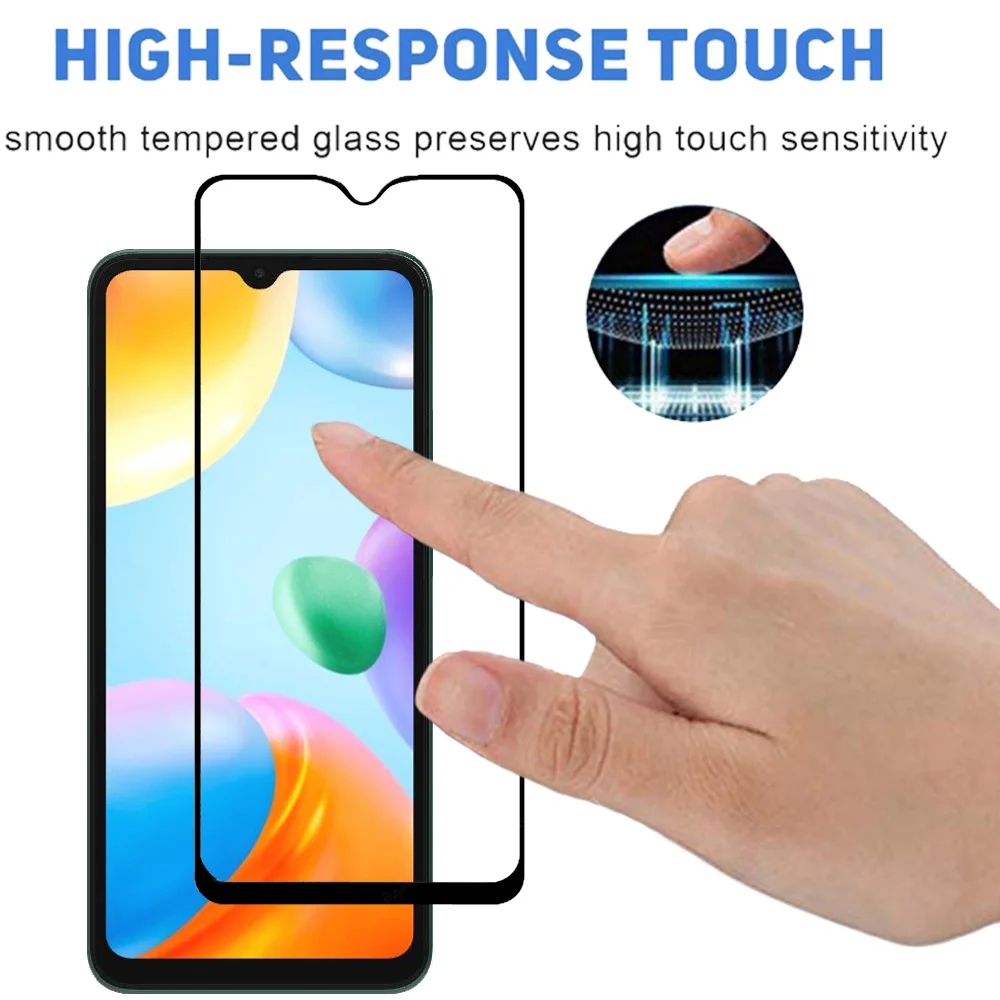Pelicula, Front Tempered Glass For Xiaomi Redmi 10C NFC Screen Protectors Redmi 12C 10 C 9C cristal templado Redmi10C protector pantalla Redmi 10A 9A verre trempé Redmi12C Camera Lens Film