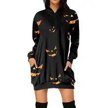 Autumn Halloween Womens 3D Pumpkin Ghost Face Print Bat Print Long Sleeve Hoodie Fashion Halloween Versatile Y2K Hoodie Coat