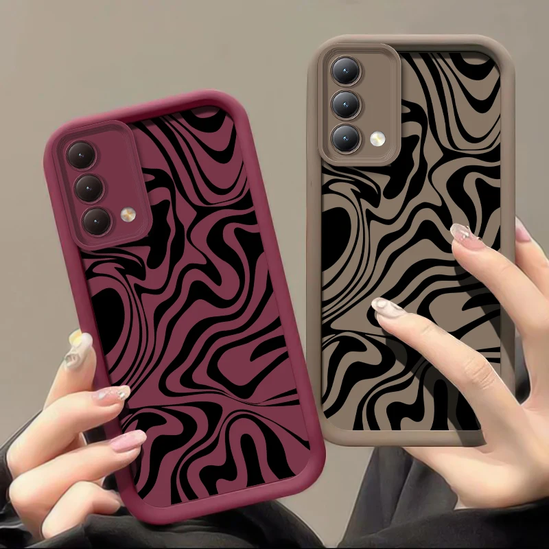 Creative Geometry Zebra Stripe Phone Case For Infinix Zero 30 Silicone Soft Camera Lens Protection Shockproof Bumper Back Cover