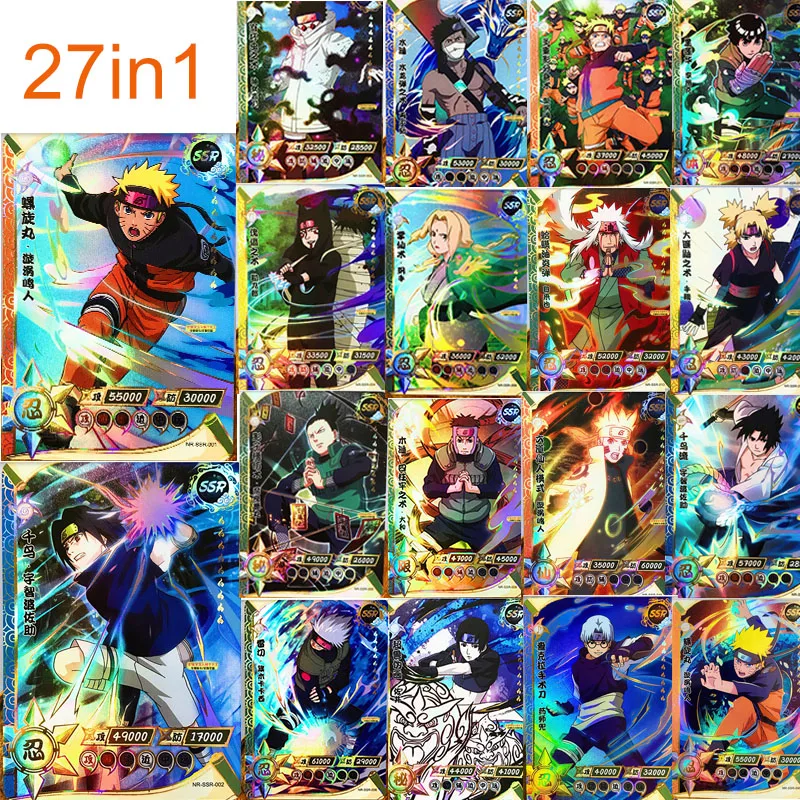 New Naruto Game Collection Cards Ssr Flash Cards Children Kids Toys Hyga Hinata Uzumaki Naruto Uchiha Sasuke Orochimaru Gaara