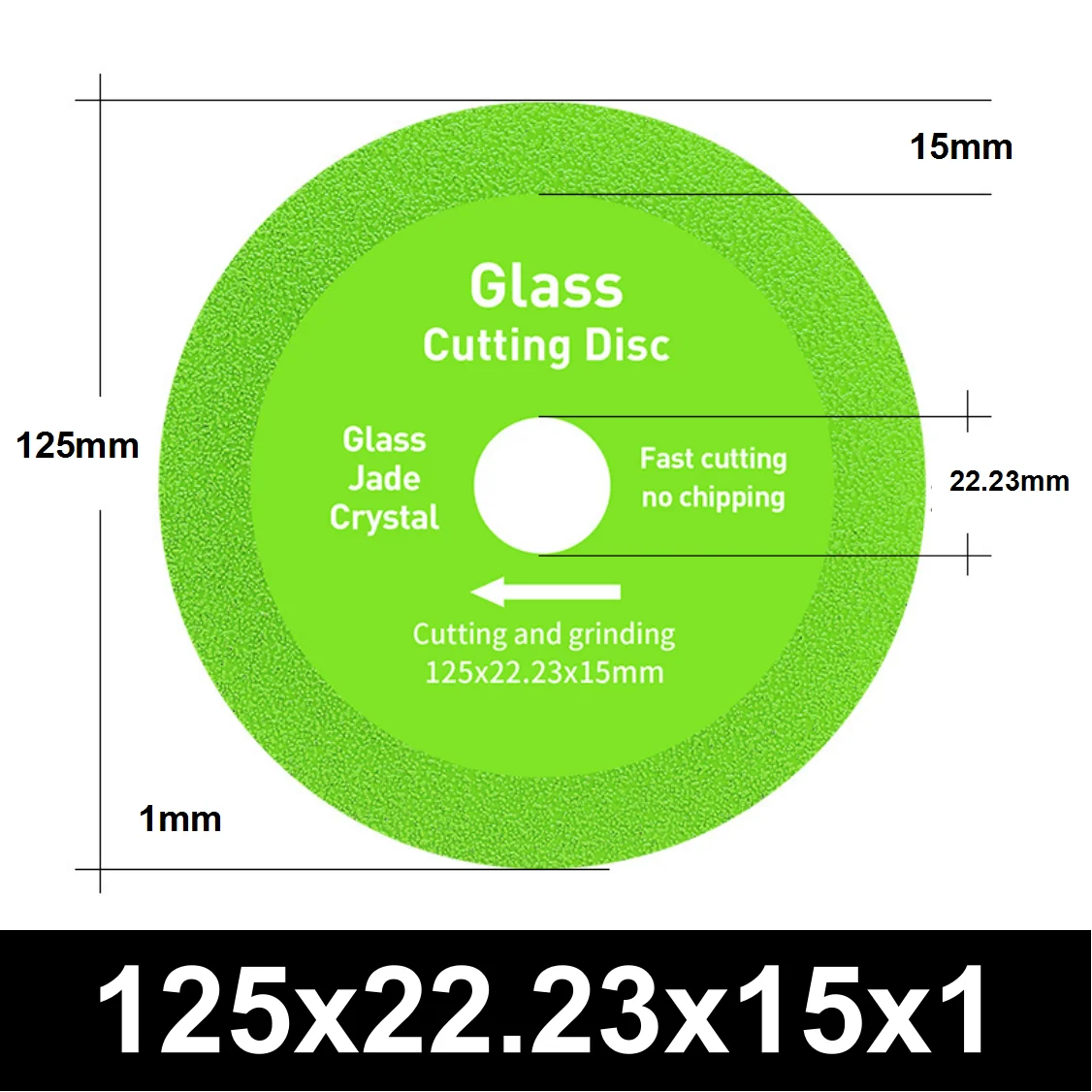 

100 мм/115 мм/125 мм Режущий диск для стекла Алмазное пильное полотно для мрамора Керамическая плитка Нефрит Специальное полировальное режущее лезвие Острая пайка Gr