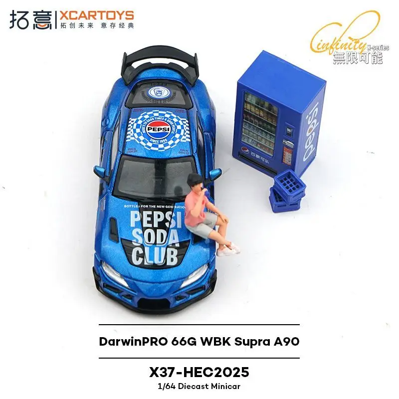 Фото Xcartoys 1/64 Toyota Supra DarwinPRO 66GWBK Supra A90 Pepsi Cola, коллекционная модель автомобиля, без радиоуправления, игрушечная машинка, украшение №4