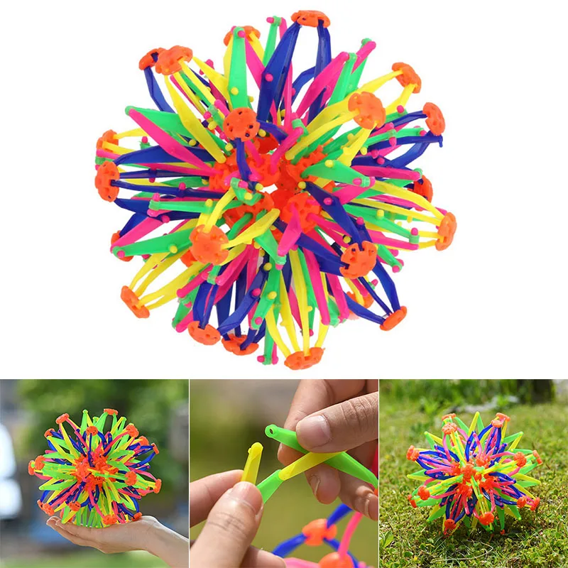 

Retractable Changeable Magic Ball Hand Catch Ball Boys Girls Flower Balls Toys Gifts BJStore