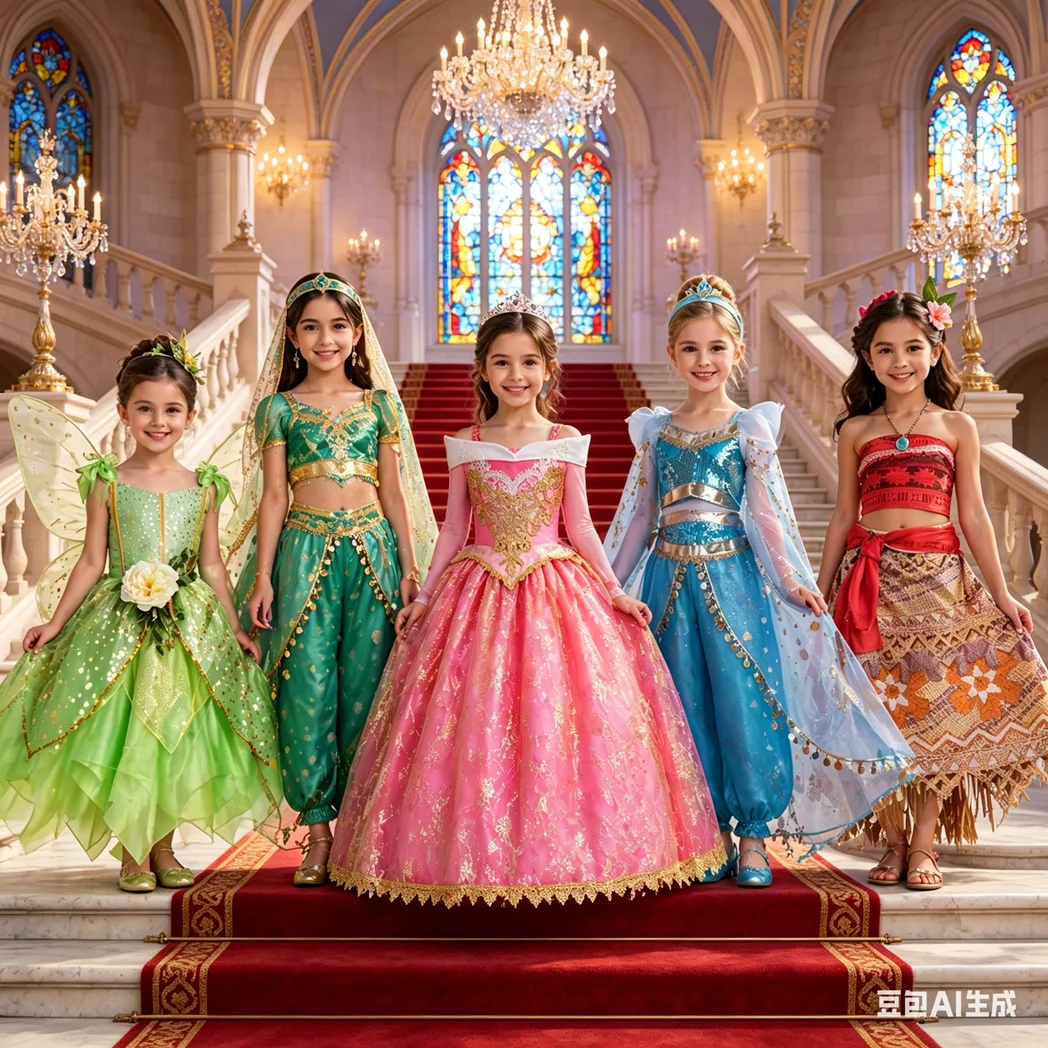 Фото Платье Muababy Belle Aurora Elsa Anna, комплект костюмов принцессы для девочек, сказочный праздничный костюм на Хэллоуин, карнавал, вечеринку, от 2 до 8 лет, Vestido №3