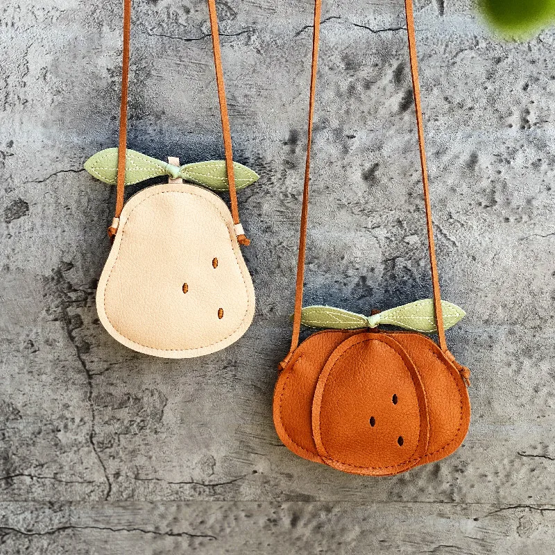 

Cartoon Mini Pumpkin for Halloween Children Bags Girls Pear Small Crossbody Handbag Shoulder Bag Ladybug for Storing Small Items