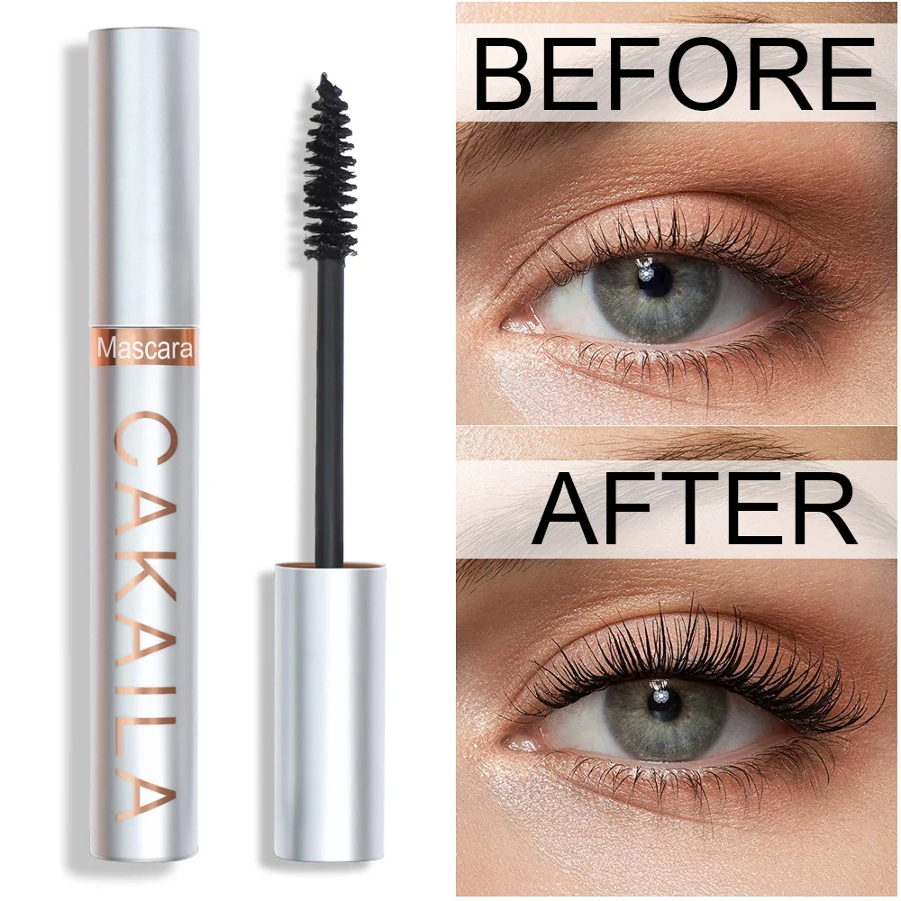 

CAKAILA Waterproof Long Lasting Mascara Thick Curling Quick-drying Silver Package Black Mascaras Cosmeticos Para Mujer DC08