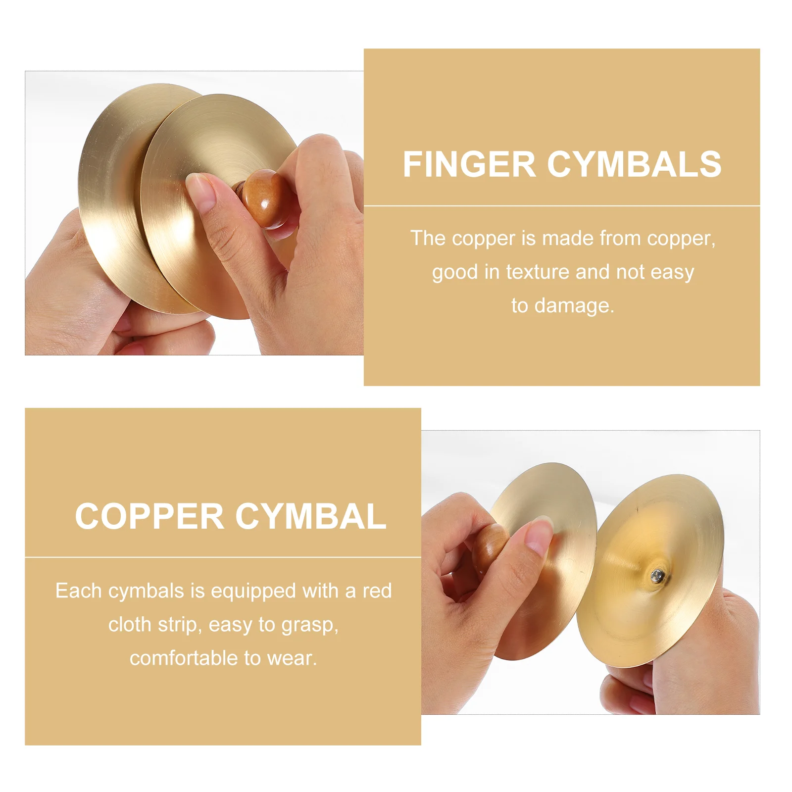 2 шт. медные тарелки Jing Hand Cymbalas Finger Toy музыкальный инструмент живот детские