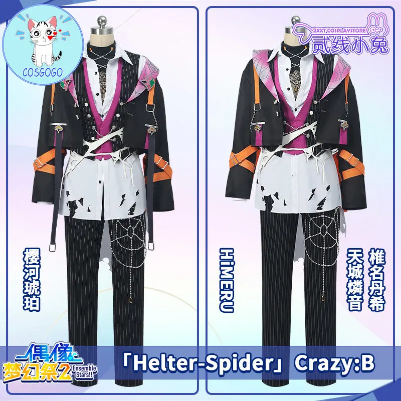 

Полный комплект звезд: B Oukawa Kohaku/HiMERU/Amagi Rinne/Shiina Ники паук костюм для Хэллоуина косплей костюм наряд