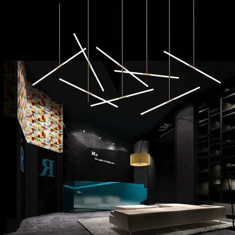 Подвесные светильники в скандинавском стиле с длинным стержнем акриловые