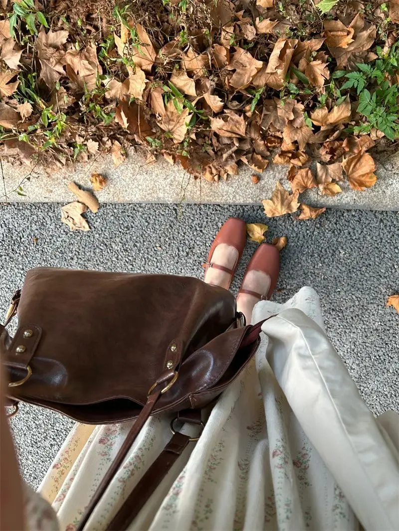 Новинка осенне-зимняя нишевая Сумка-тоут Миягава в стиле ретро из мягкой кожи