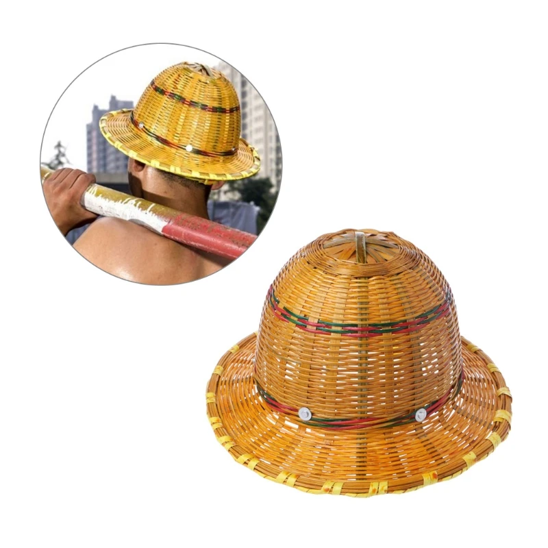 

Hand Knitted Bamboo Construction Hard Hat Breathable Safety Helmet