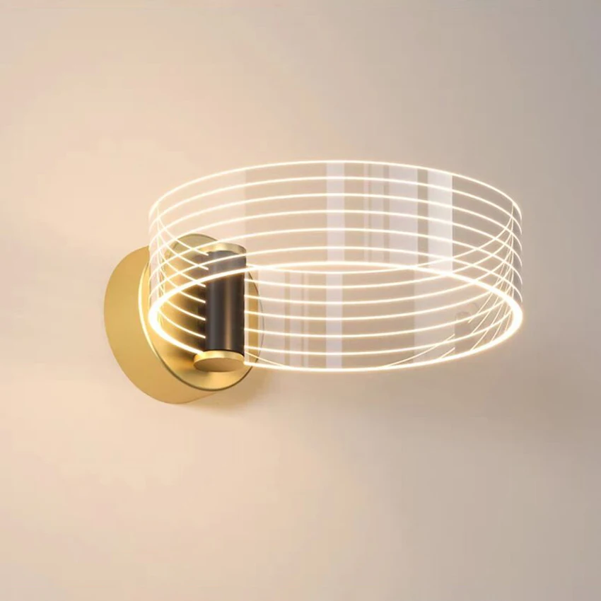

Nordic Light Luxury Acrylic Wall Lamp Bedroom Bedside Lamp Modern Minimalist Aisle Corridor Living room Background Wall Lights