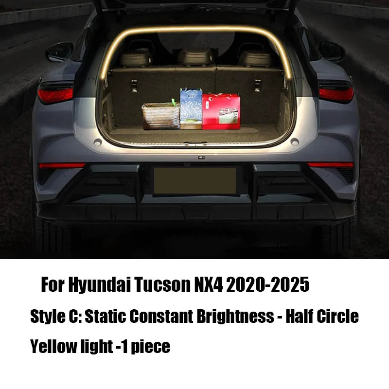 

Для Hyundai Tucson NX4 2020 2021 2022 2023 2024 2025 освещение багажника автомобиля полный круг плавающий свет типа плагин установки