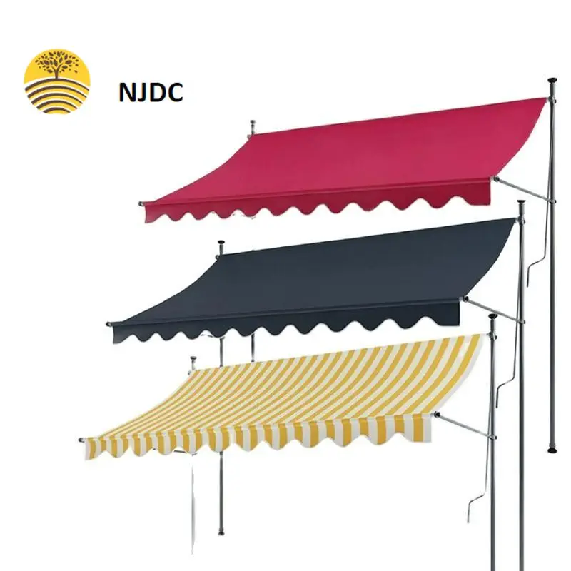 

Upright Awning Folding Retractable Canopy Shops Hand Shake Rain Take Eaves Balcony Courtyard Home Rainproof Sunscreen Toldo Tent