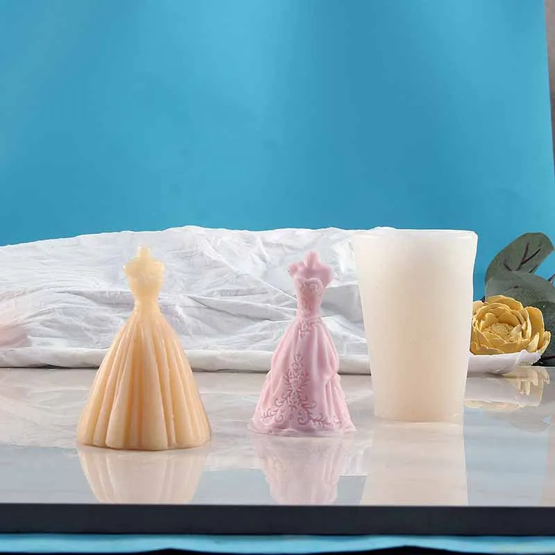 DIY свадебное платье силиконовая форма женская юбка ароматическая свеча ручной