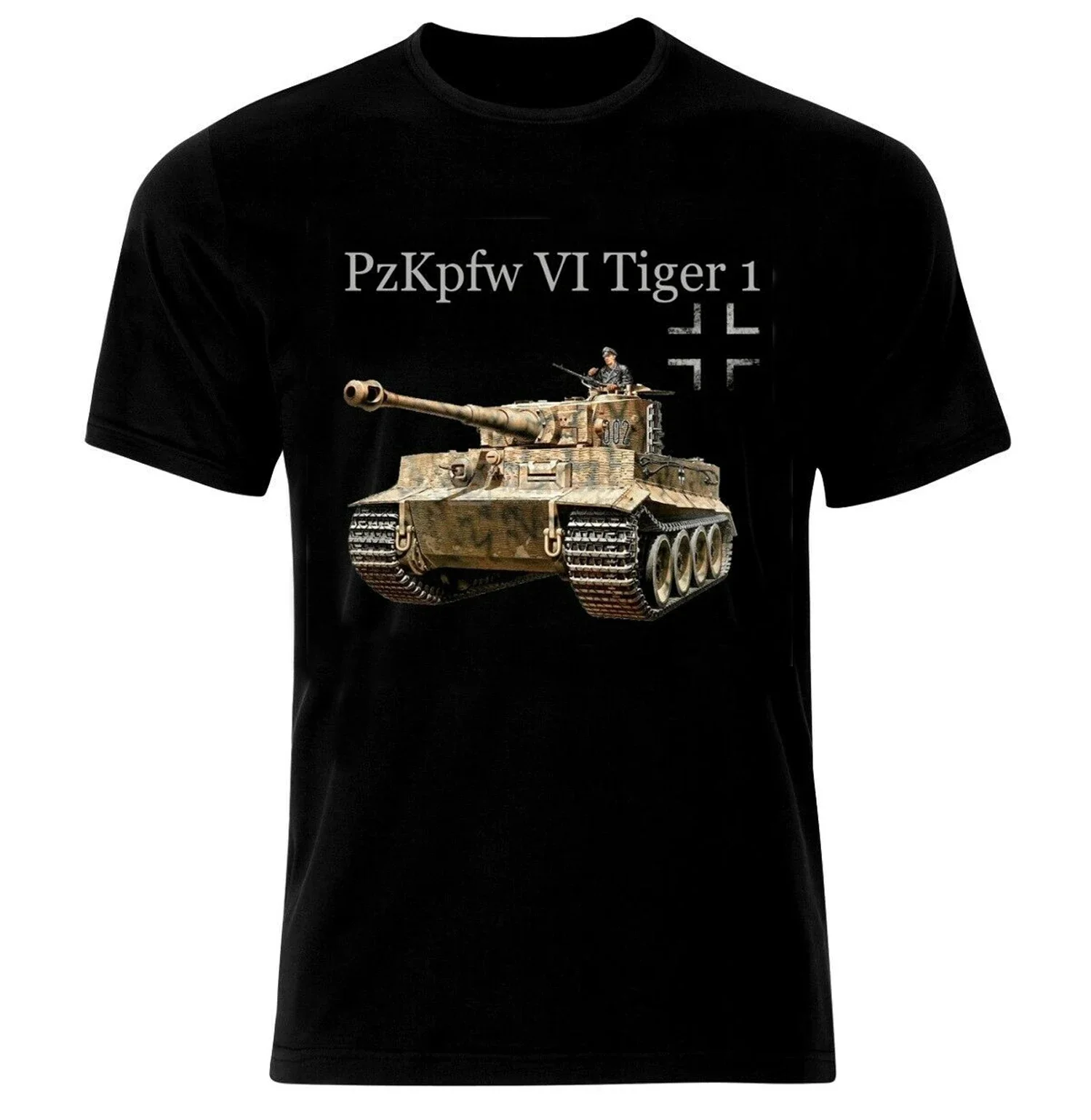 Wehrmacht Panzer VI Tiger Tank футболка из 100% хлопка с круглым вырезом летняя повседневная