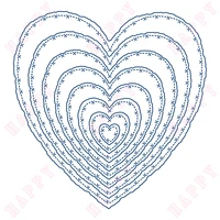2022 arrival new hemstitch heart metal cutting dies scrapbook diary diy decoration paper embossing template greeting card molds