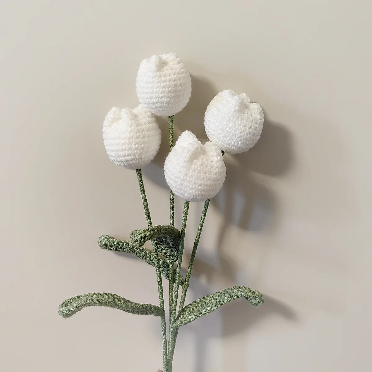 1 шт. тюльпан вязаный крючком цветок искусственный ручной вязки для невесты Декор