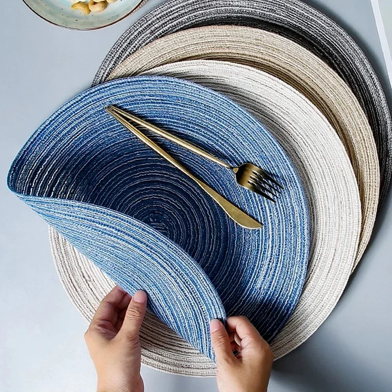 2 шт./комплект круглая подстилка из рами 38 см