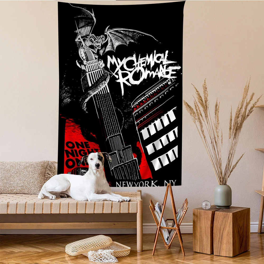 Гобелен My C-Chemical R-Romance Band Вязаный полиэстер/хлопок Прямоугольная форма Моющаяся в