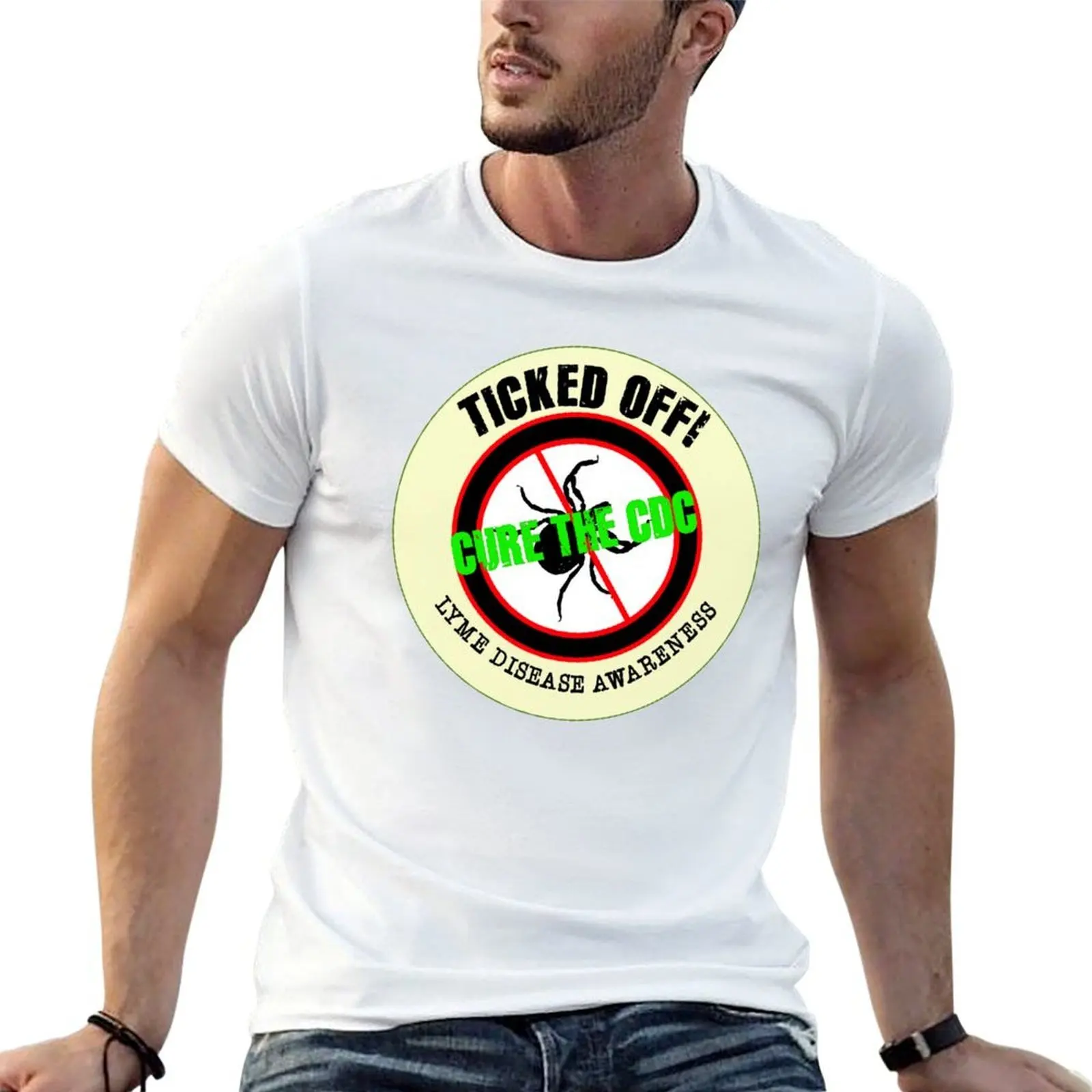 Фото Злой и разозлённый! Футболка с надписью «Lyme Awareness», повседневная футболка на Хэллоуин №1