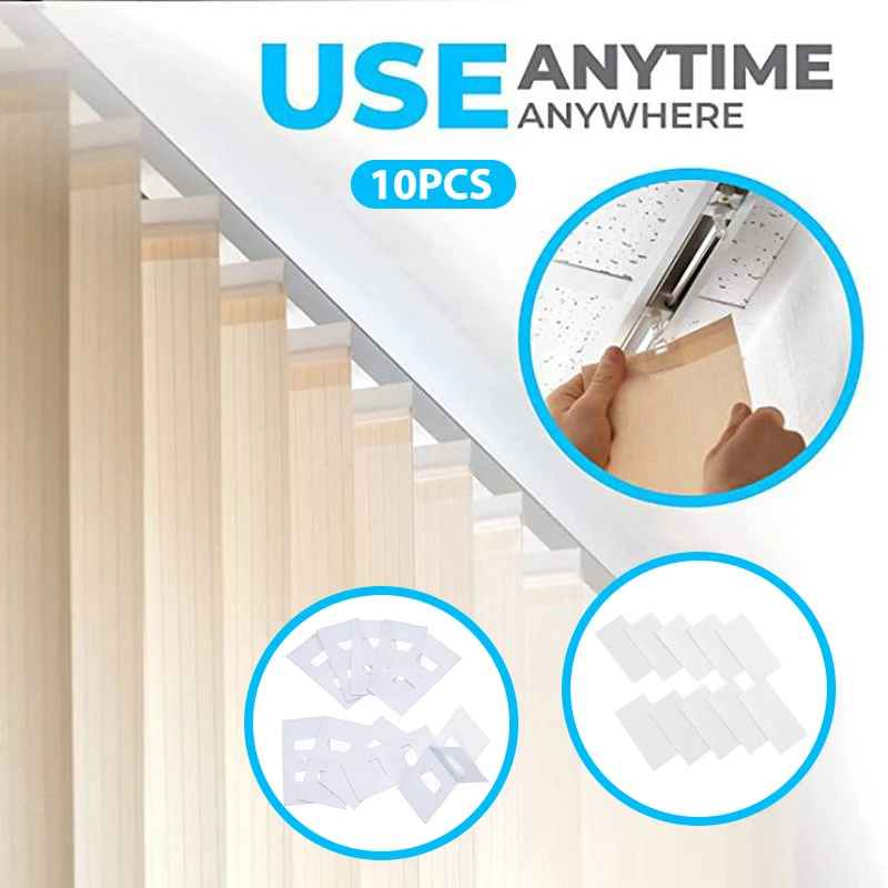 

10PCS Transparent 5*2.5CM Vertical Blind Repair Vertical Blind Clear Tabs