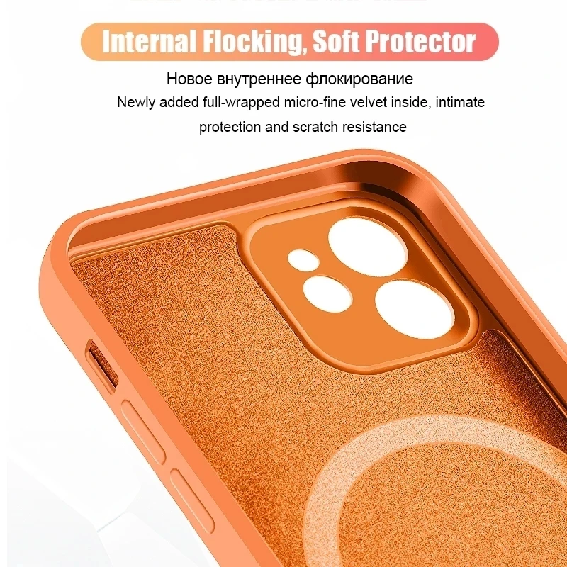 liquid silicone phone case for iphone 13 12 11 pro max mini for magsafe magnetic xr x xs max se 2020 protective case accessories free global shipping
