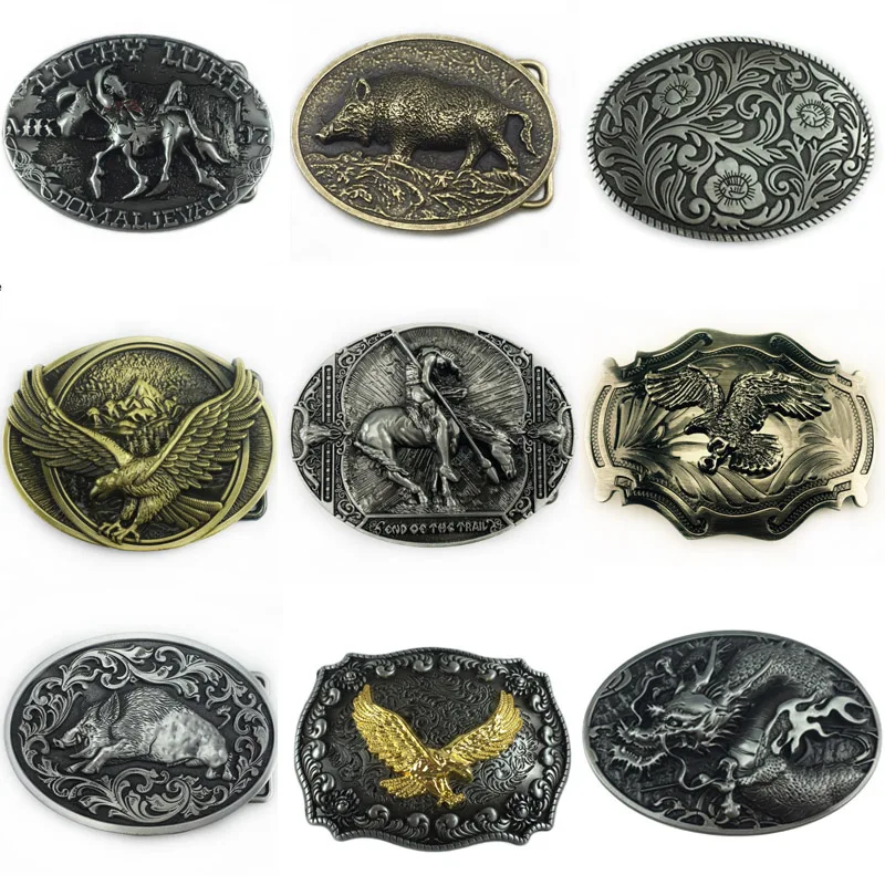 

Retro Metal Carving Eagle West Cowboy Belt Buckle Super Cool Male Logo Jeans Accessories Fit 3.8CM-4CM Belt Best Man Gift