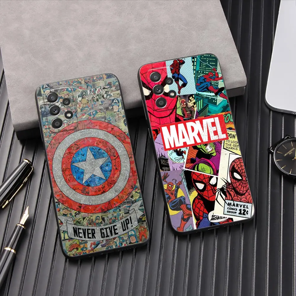 

Marvel Comics Cover Galaxy A53 5G Case For Samsung A54 A52 A52S A51 A71 A73 A72 A41 A42 A91 A31 A32 A33 Back Cases Avengers Hero