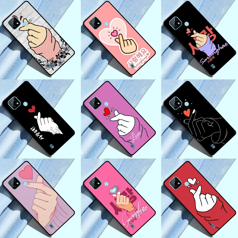 Милый корейский чехол Saranghae I love you для Realme GT Neo 2 GT Master 8i 8 Pro C21 для Realme C21Y C25Y C15 C21 C31 C35 чехол