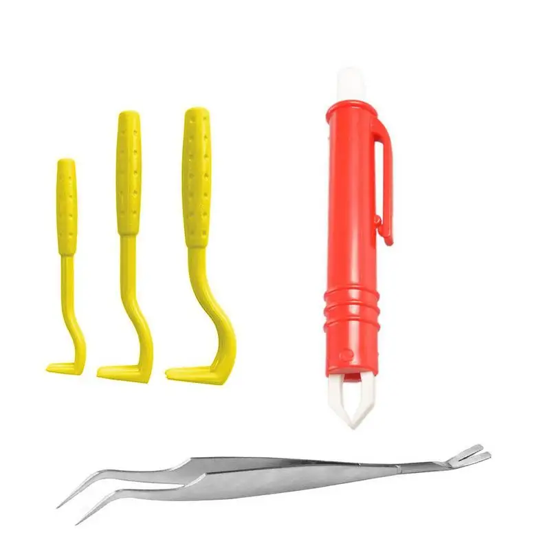 

PCS Tick Remover Tool Set Tick Hook Stainless Steel Double Head Clamp High Quality Tick Tongs For Dogs Cats Flea Comb