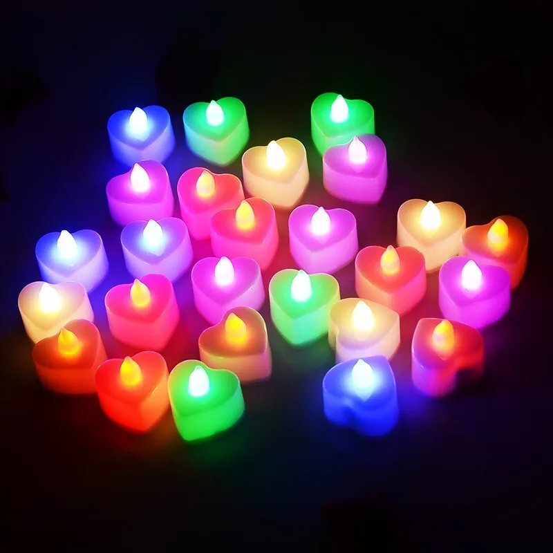 

Flickering Flameless LED Candle Battery Tea Light Flashing Electric Candles Birthday Wedding Party Romantic Decoration