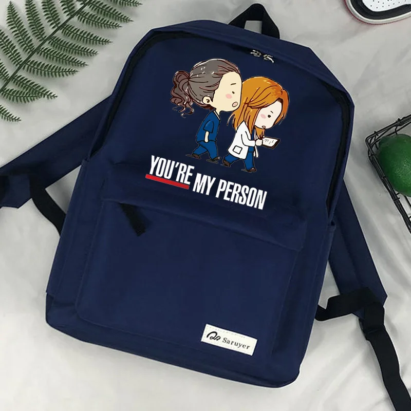 Рюкзак с рисунком анатомии Greys школьный рюкзак аниме женский